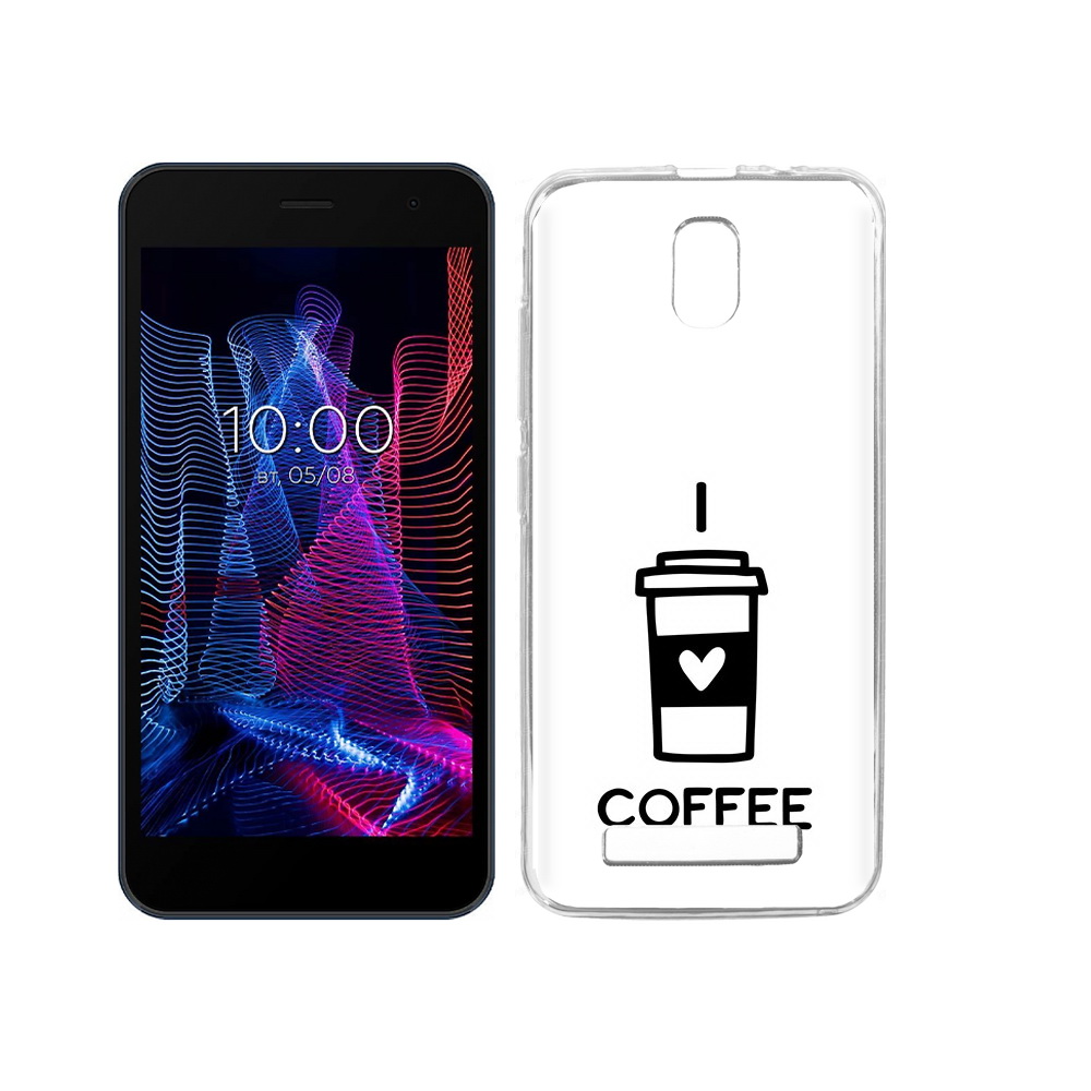 

Чехол MyPads Tocco для BQ 5047L Like Я люблю кофе, Прозрачный, Tocco