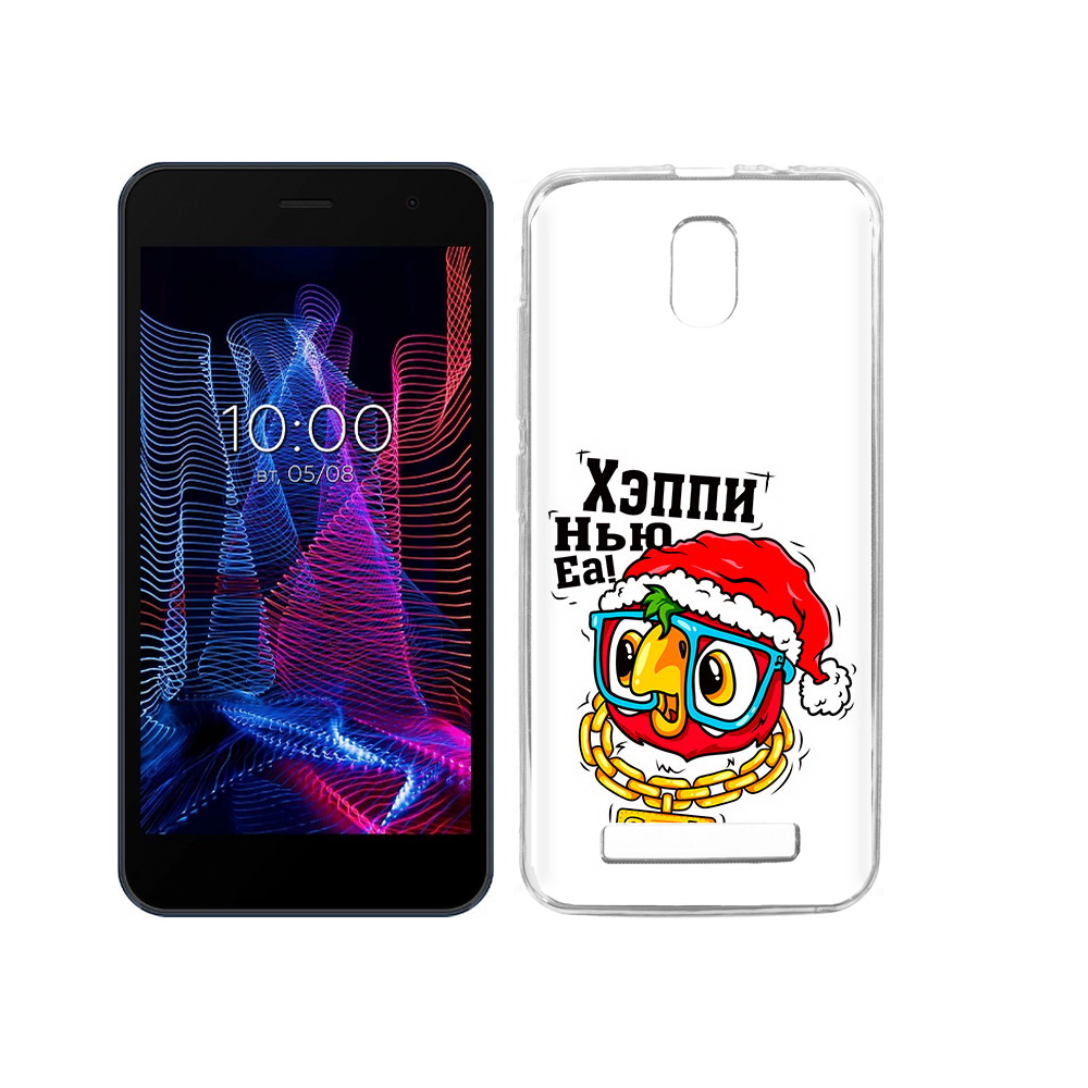 

Чехол MyPads Tocco для BQ 5047L Like Хэппи нью еа, Прозрачный, Tocco