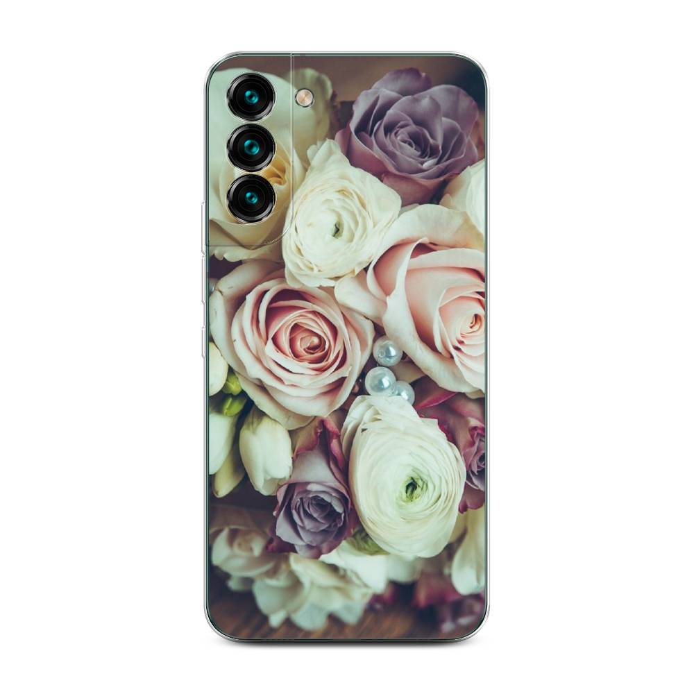 

Чехол на Samsung Galaxy S22 Plus "Свадебный букет", Белый;фиолетовый, 2103950-2