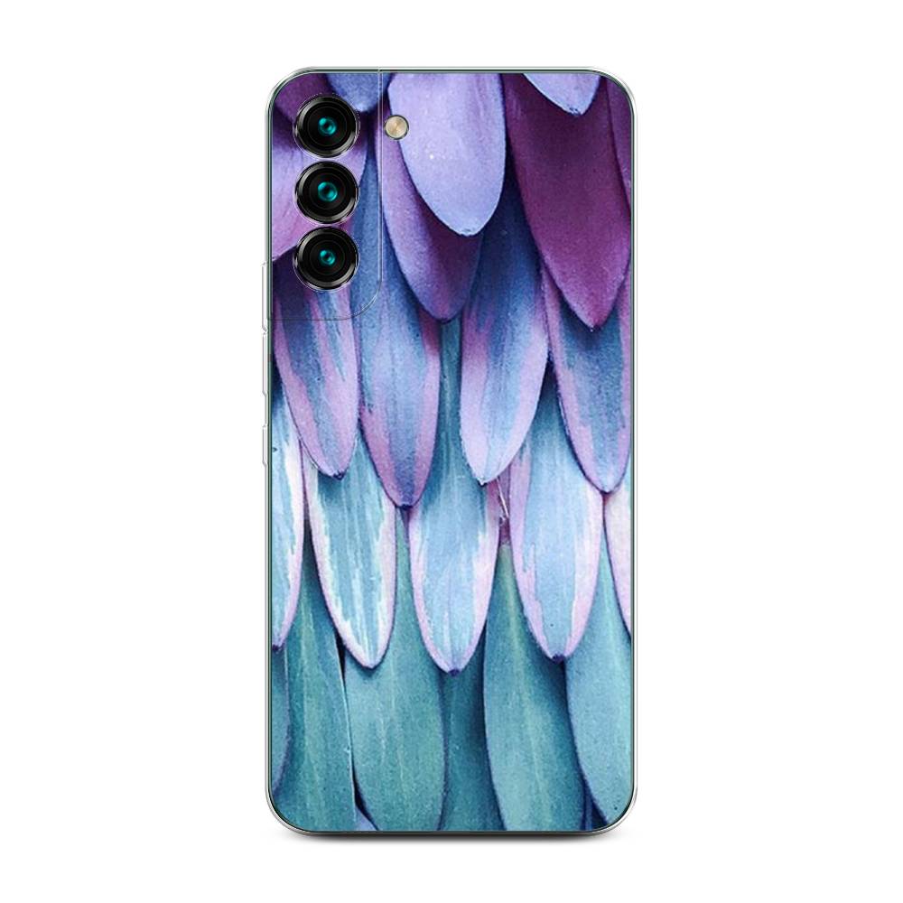 

Чехол на Samsung Galaxy S22 Plus "Синее перо", Фиолетовый;голубой, 2103950-3