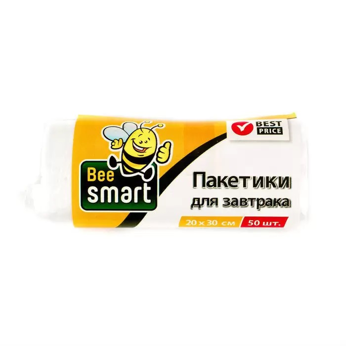 фото Beesmart пакеты для завтрака 20 х 30см рулон, 50 шт