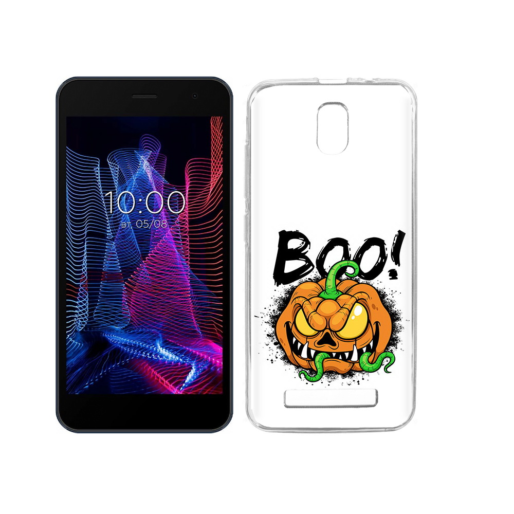 

Чехол MyPads Tocco для BQ 5047L Like Хэллоуин бу, Прозрачный, Tocco