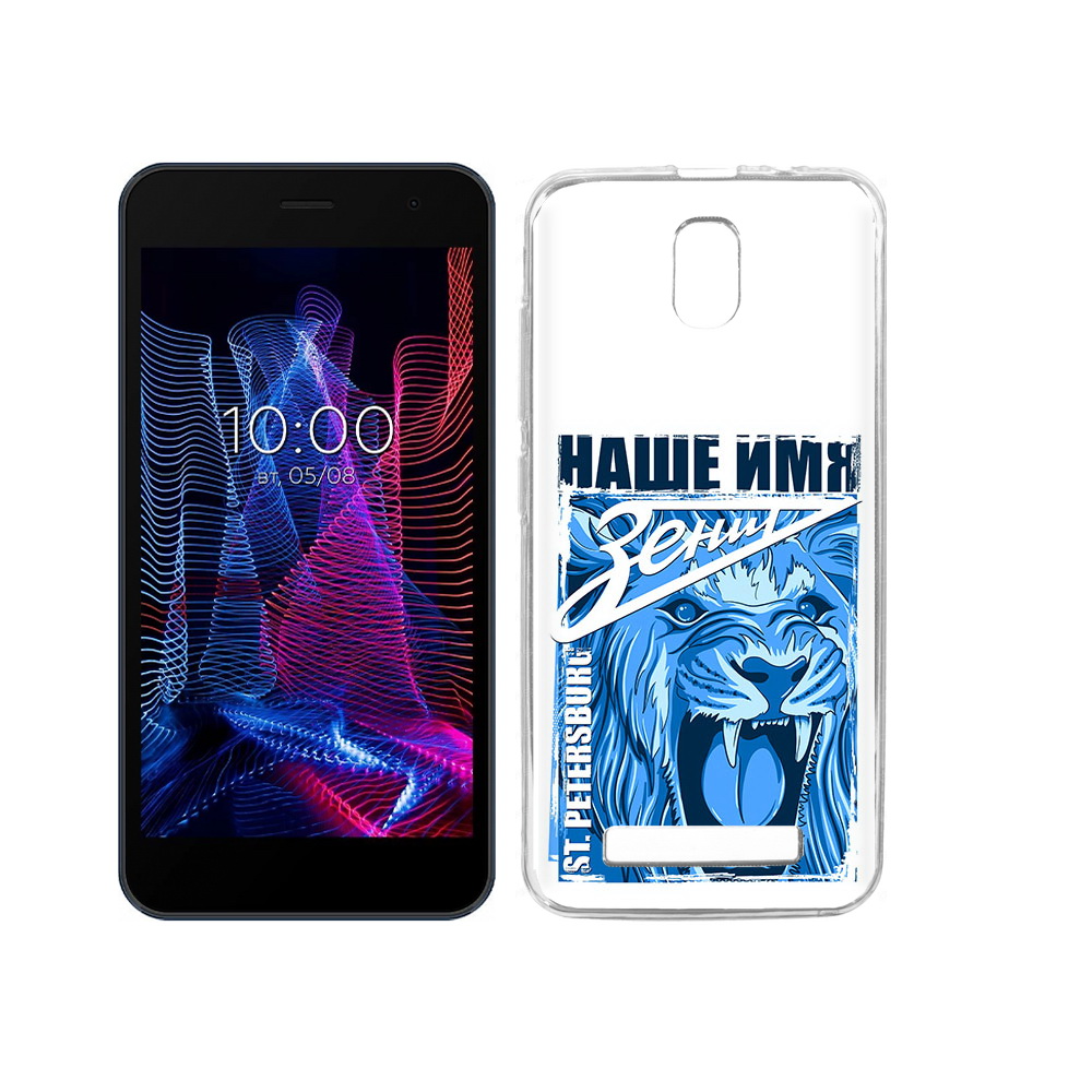

Чехол MyPads Tocco для BQ 5047L Like ФК наше имя зенит, Прозрачный, Tocco
