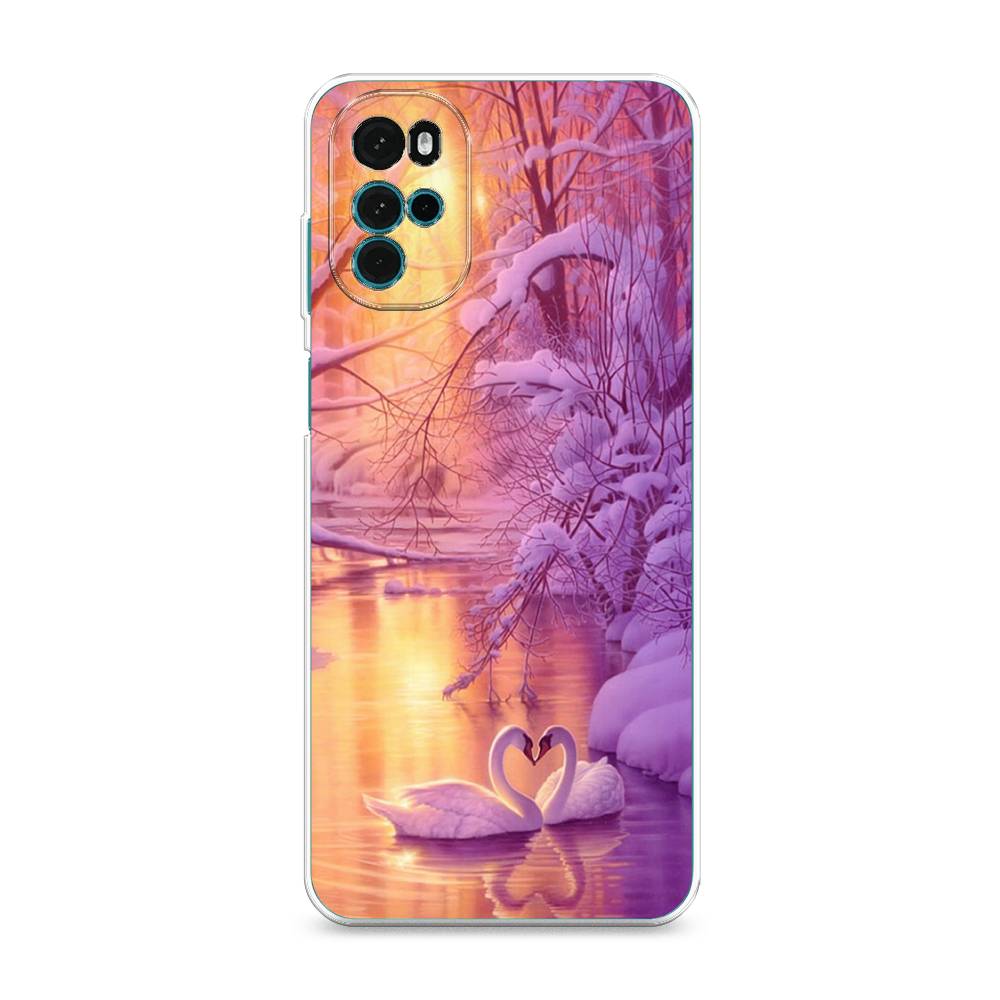 

Чехол на Motorola Moto G22 "Зима 1", Фиолетовый;желтый, 243150-2
