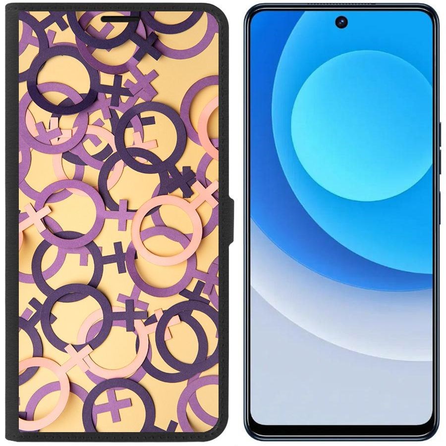 

Чехол-книжка Eco для Tecno Camon 19 Женское начало (черный)
