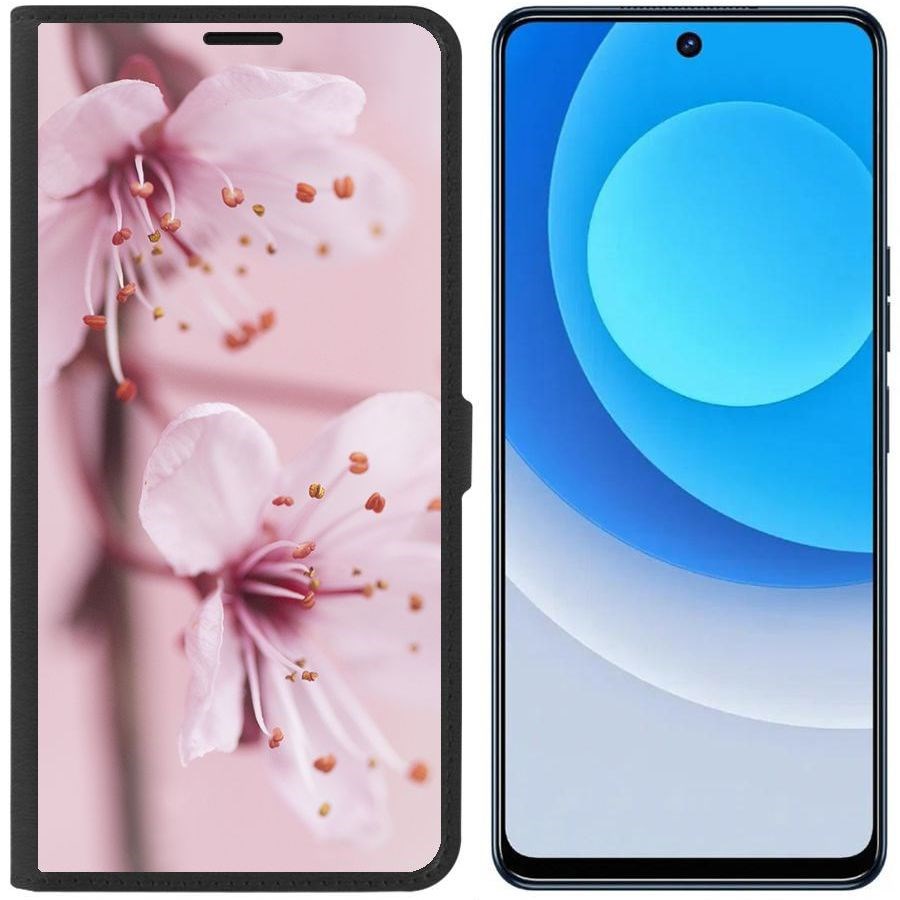 Чехол-книжка Eco для Tecno Camon 19 Весна (черный)