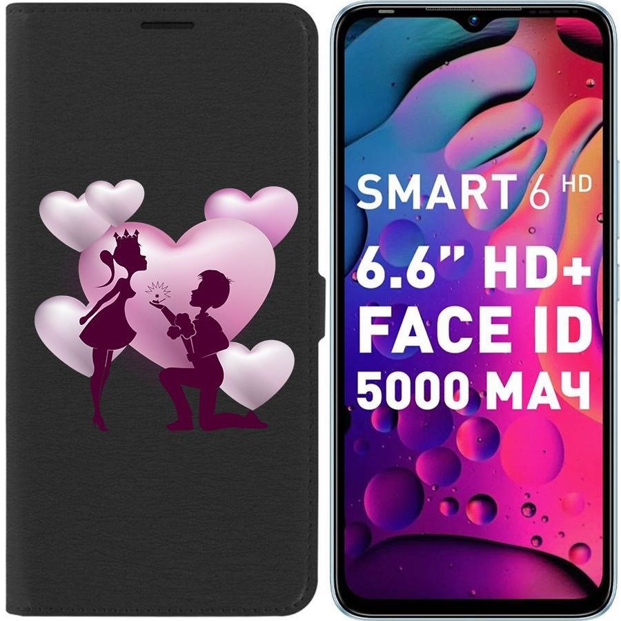 

Чехол-книжка Eco для Infinix Smart 6 HD Будь моей (черный)