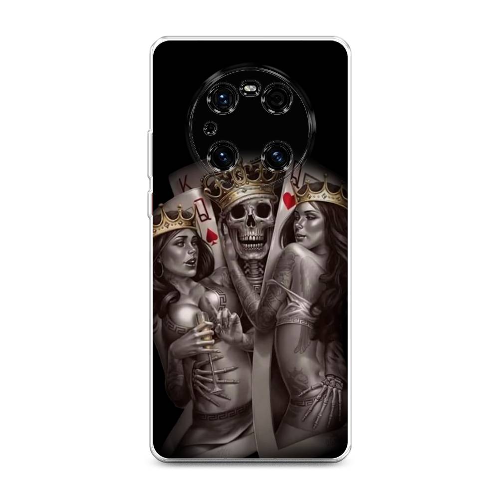 

Чехол на Huawei Mate 40E Pro "Карты король и королевы", Серый;желтый, 6107550-6