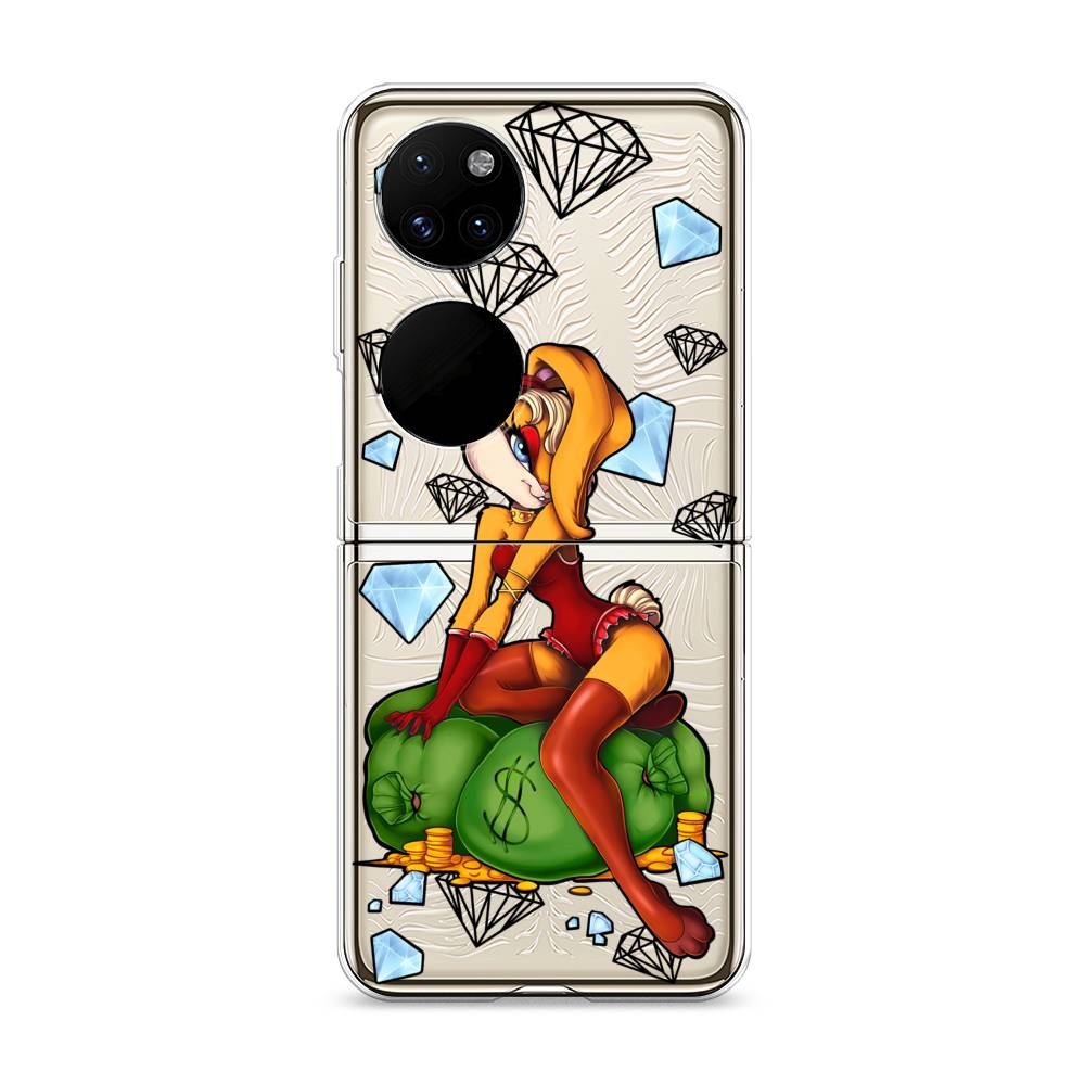 

Чехол на Huawei P50 Pocket "Лола Банни с бриллиантами", Красный;оранжевый;зеленый, 6107450-6