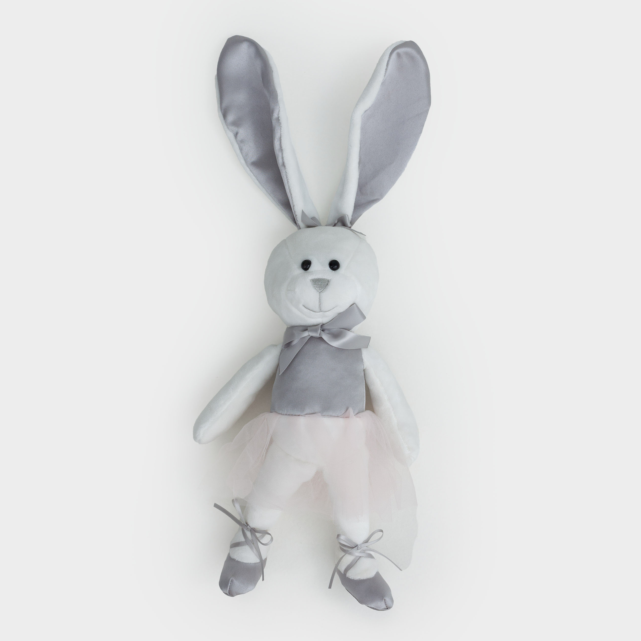 Игрушка Kuchenland, 30 см, мягкая, полиэстер, белая, Зайка в платье, Rabbit