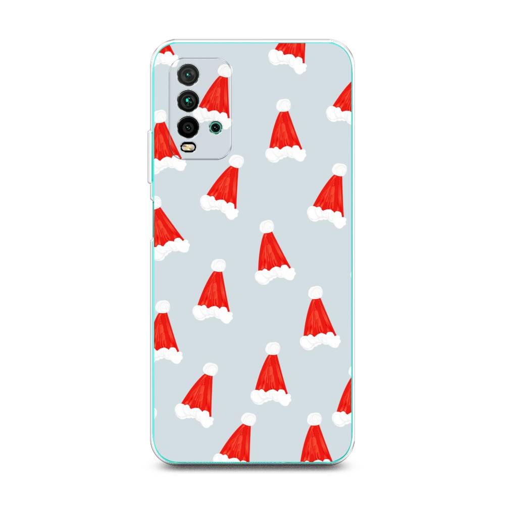 

Чехол для Xiaomi Redmi 9T "Новогодние шапочки", Белый;красный;серый, 39850-5