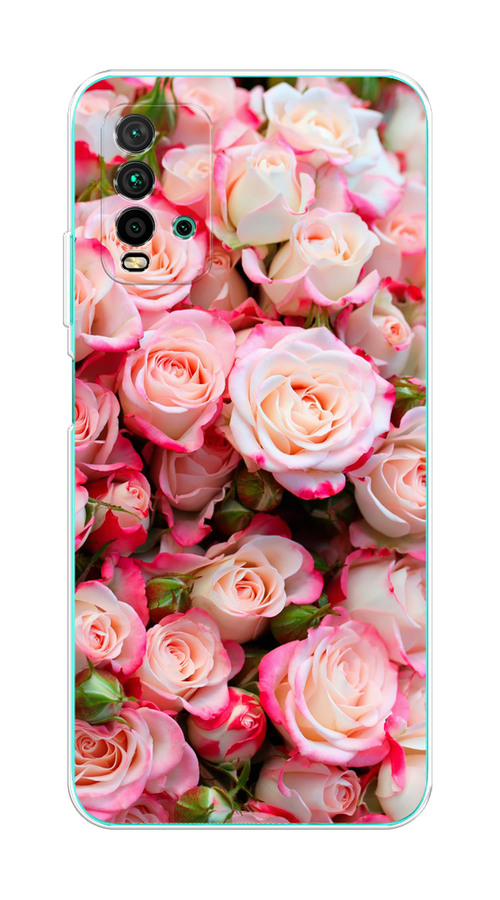 

Чехол на Xiaomi Redmi 9T "Много роз", Розовый, 39850-2