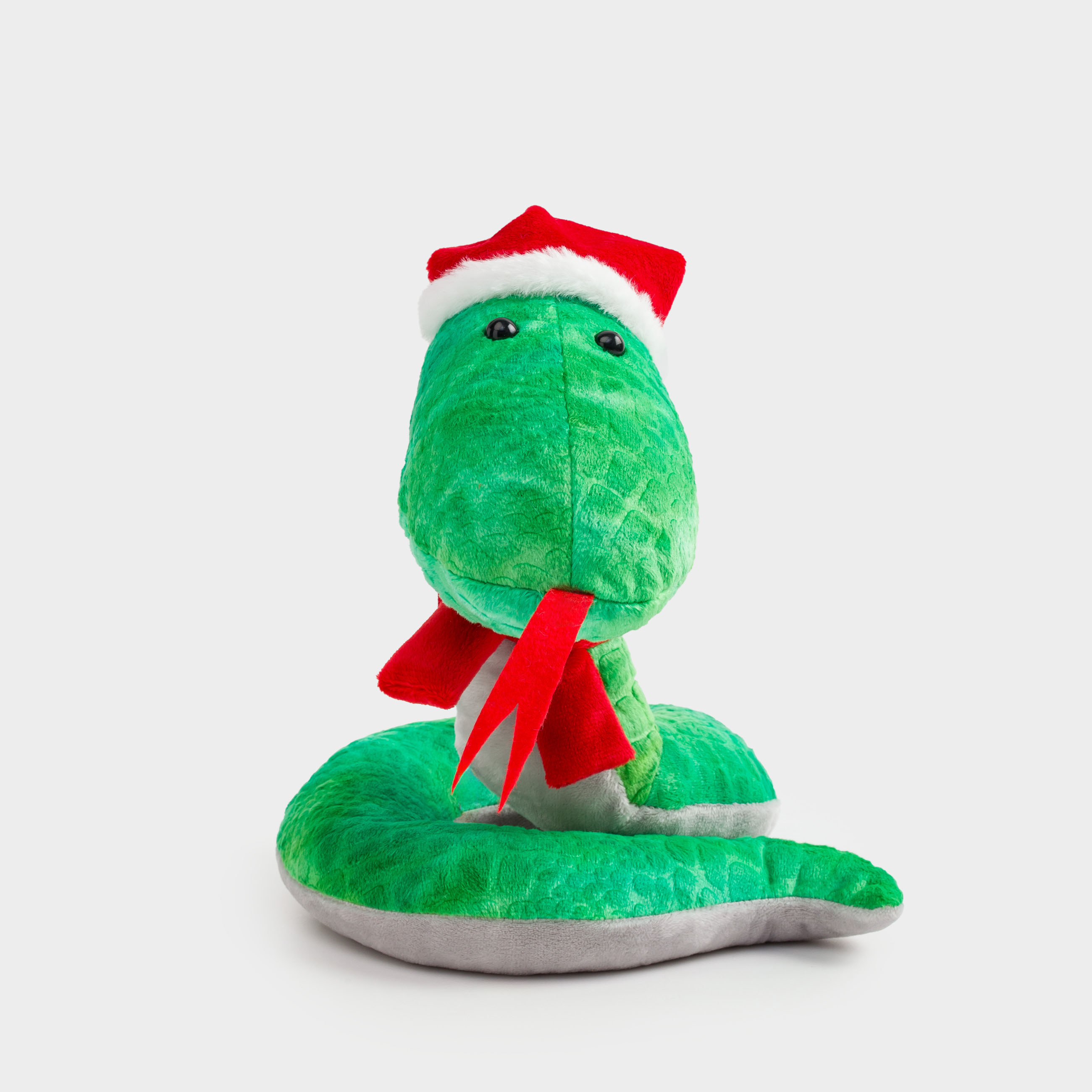 Игрушка Kuchenland, 22х19 см, мягкая, полиэстер, зеленая, Змея в колпаке, Snake toy