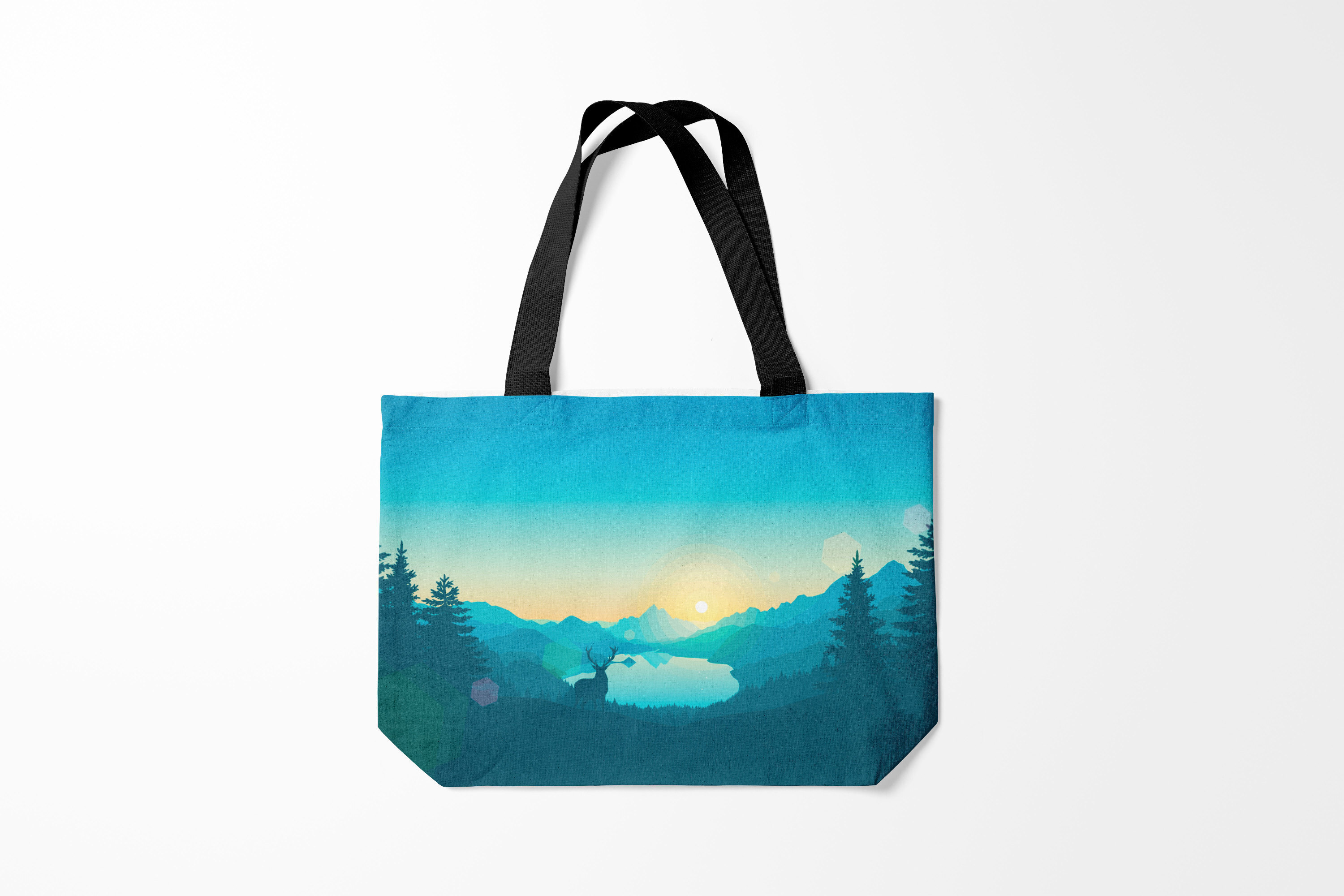 

Сумка шoппер унисекс Burnettie Природа Загадочный лес, синий, Разноцветный, Природа Загадочный лес