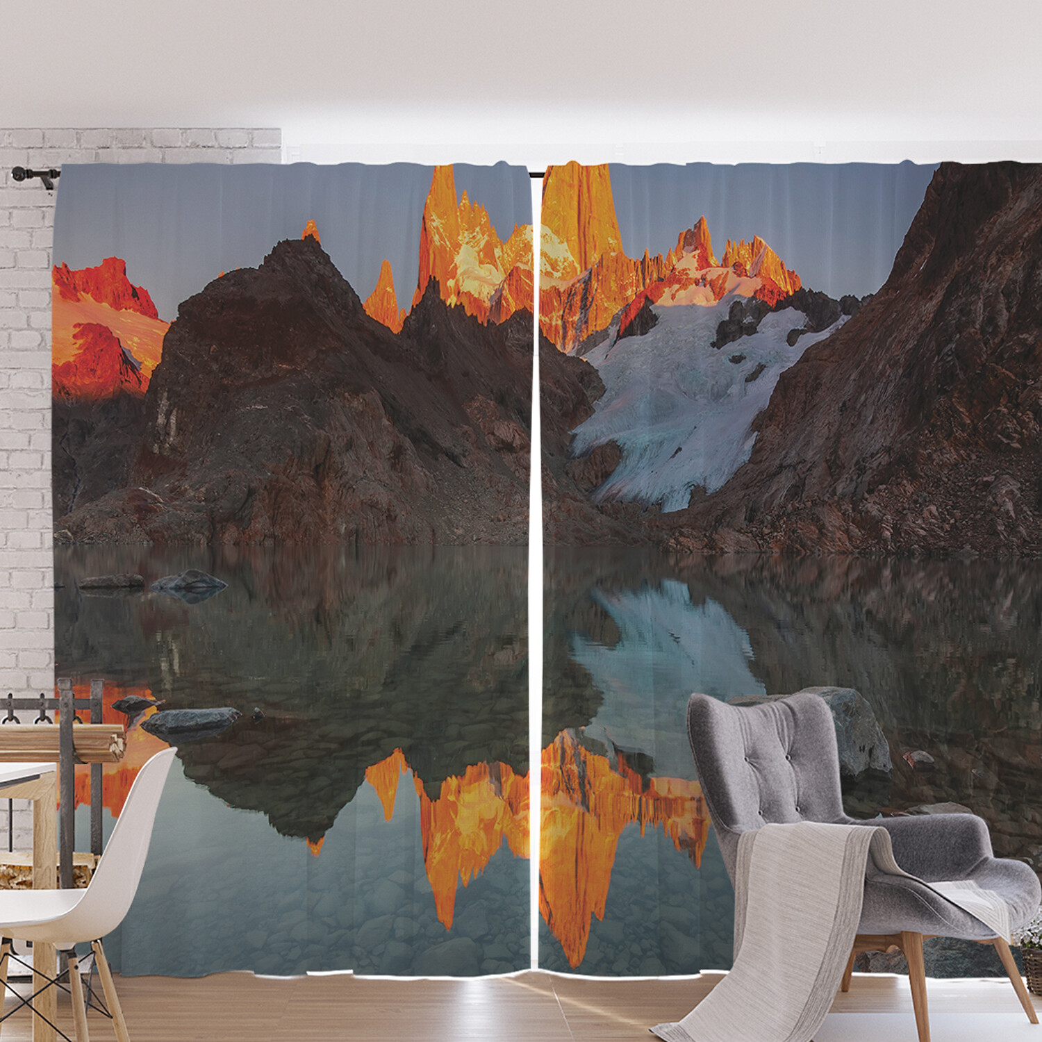 

Шторы под лён JoyArty "Гора Фитц Рой в Аргентине", серия Oxford DeLux, 340х265 см, Гора Фитц Рой в Аргентине