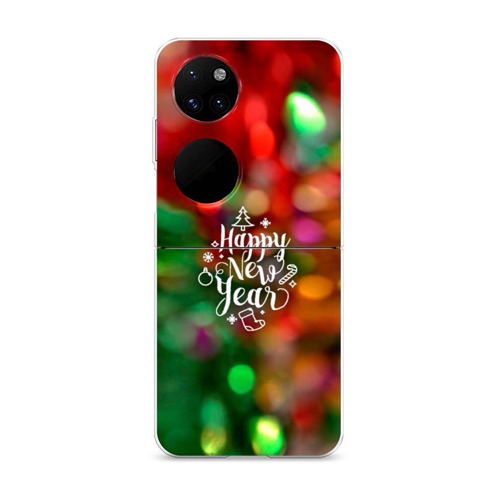 

Чехол на Huawei P50 Pocket "Новый Год на елке", Зеленый;красный;желтый, 6107450-5