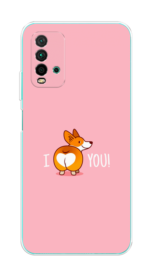 

Чехол на Xiaomi Redmi 9T "Корги I love you", Розовый;коричневый;белый, 39850-1