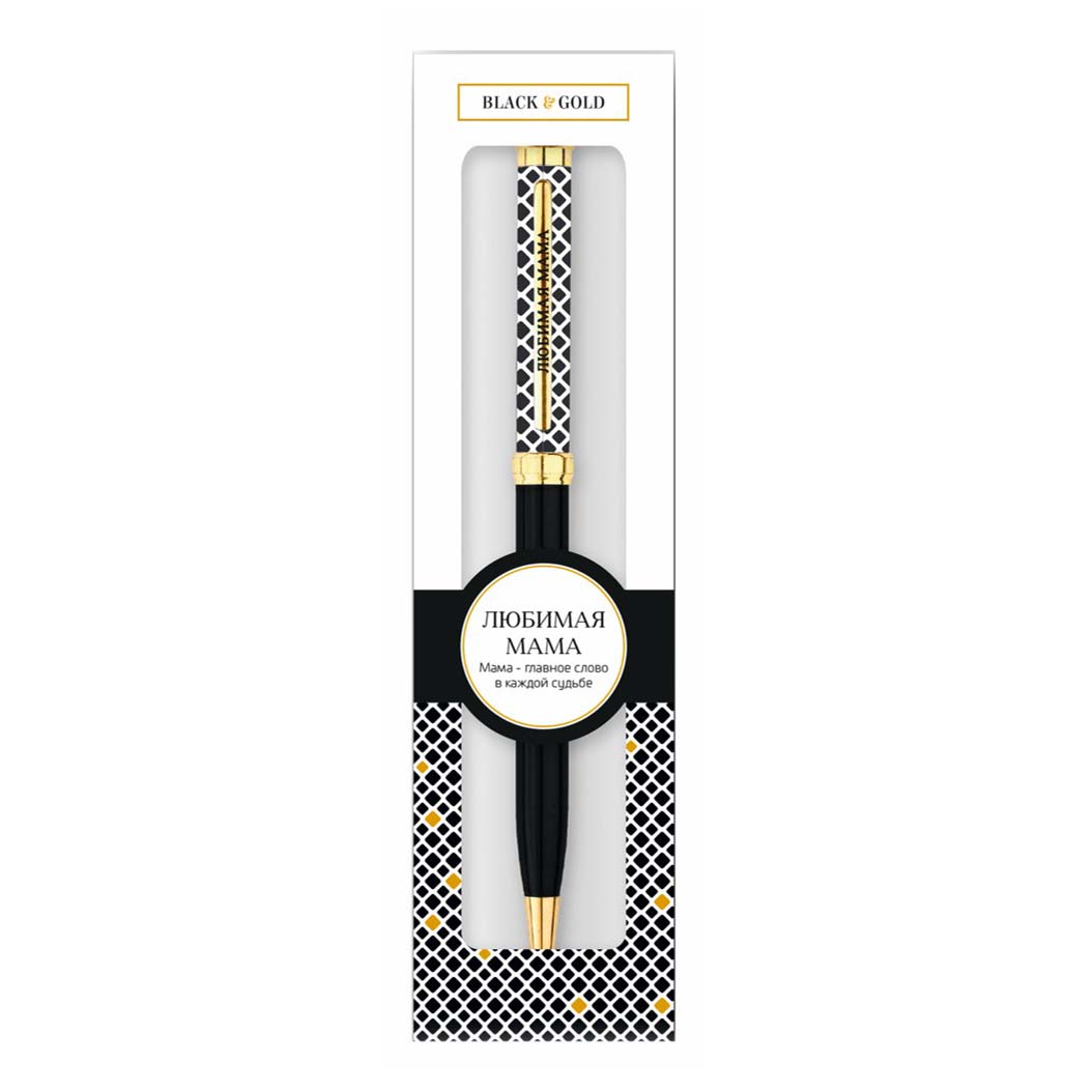 

Ручка шариковая Black&Gold, синяя, 0,9 мм, 1 шт.