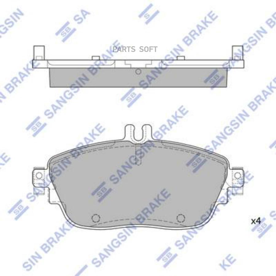 

Колодки Пер. Mercedes A-Class W176 A 160 Cdi / D 176.011 2013=> Sangsin brake арт. SP1966