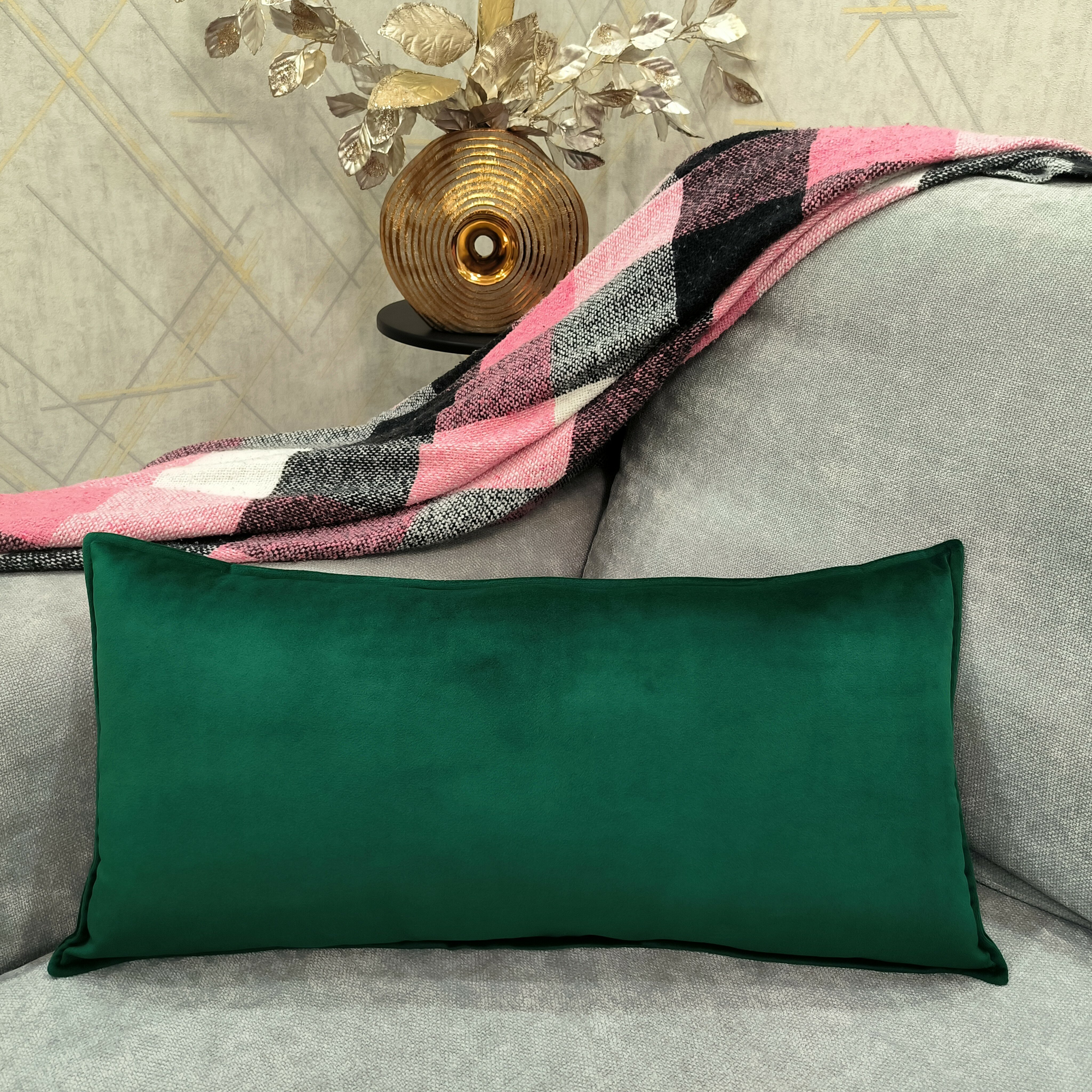 Подушка декоративная Plush Pillow плитка30 30х60, цвет зелёный