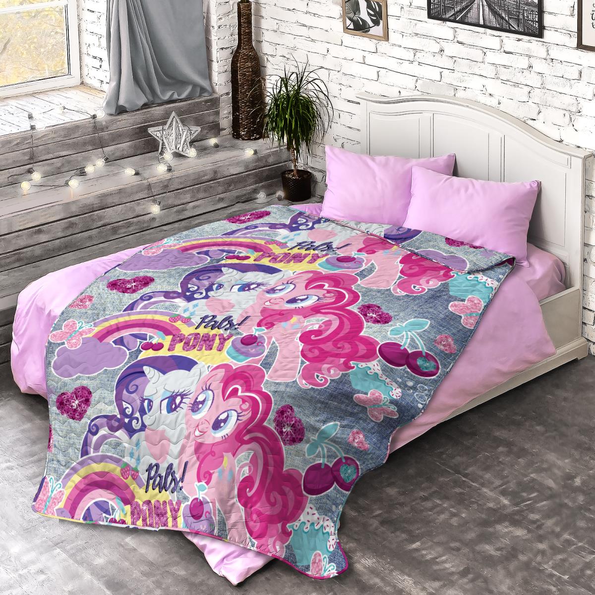 

Покрывало стеганое Непоседа НЕОН 145х200 My Little Pony Подружки, хлопок, 1.5-сп.