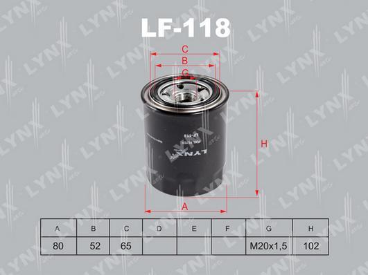 

Фильтр топливный Lynxauto LF118