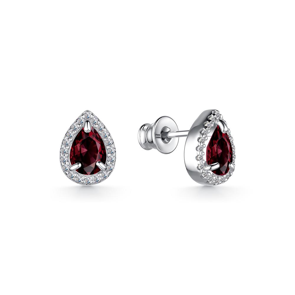 

Серьги-пусеты из серебра с гранатом АЛЬКОР 02-2228_00ГР-00, 02-2228_00ГР-00