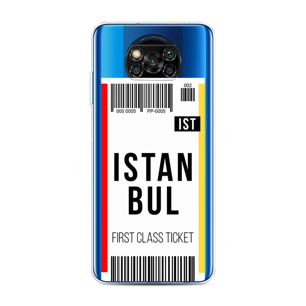 

Чехол для Xiaomi Poco X3/Poco X3 Pro "Билет в Стамбул", Белый;черный;красный, 39250-6