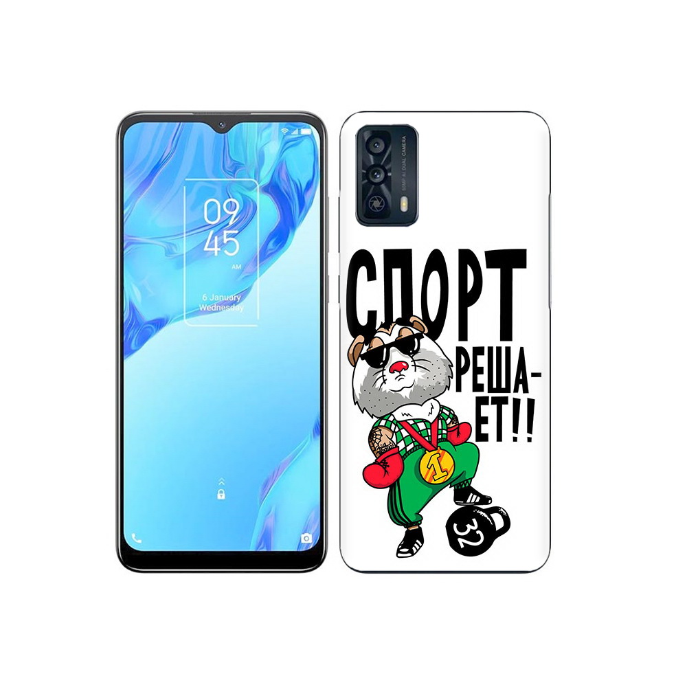 

Чехол MyPads Tocco для TCL 20B Спорт решает, Прозрачный, Tocco