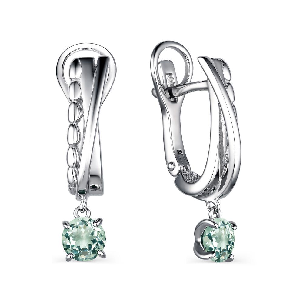 

Серьги из серебра с празиолитом АЛЬКОР 02-1959_000П-00, 02-1959_000П-00
