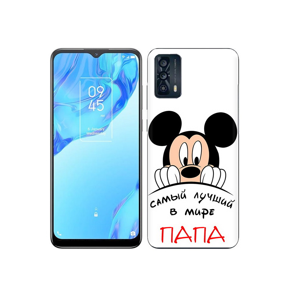 

Чехол MyPads Tocco для TCL 20B Самай лучший папа Микки Маус, Прозрачный, Tocco