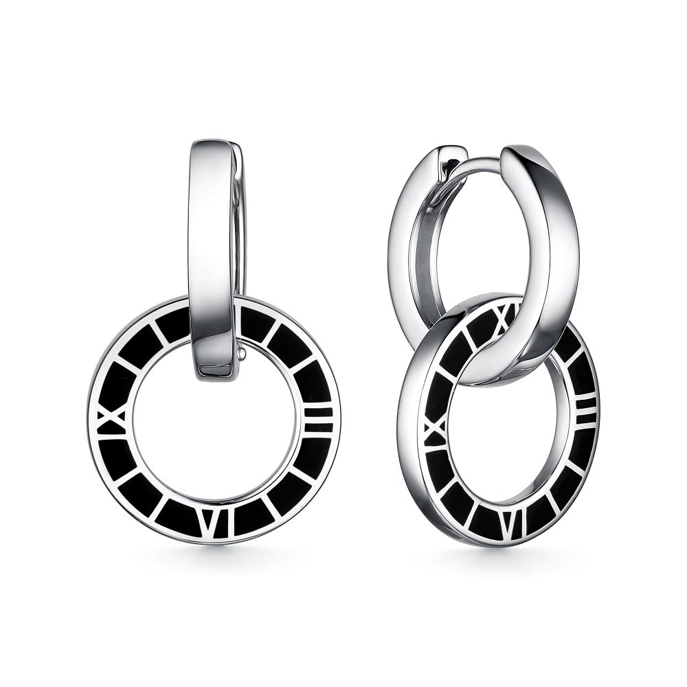 

Серьги конго из серебра с эмалью АЛЬКОР 02-2761_0ЭМ3-00, 02-2761_0ЭМ3-00