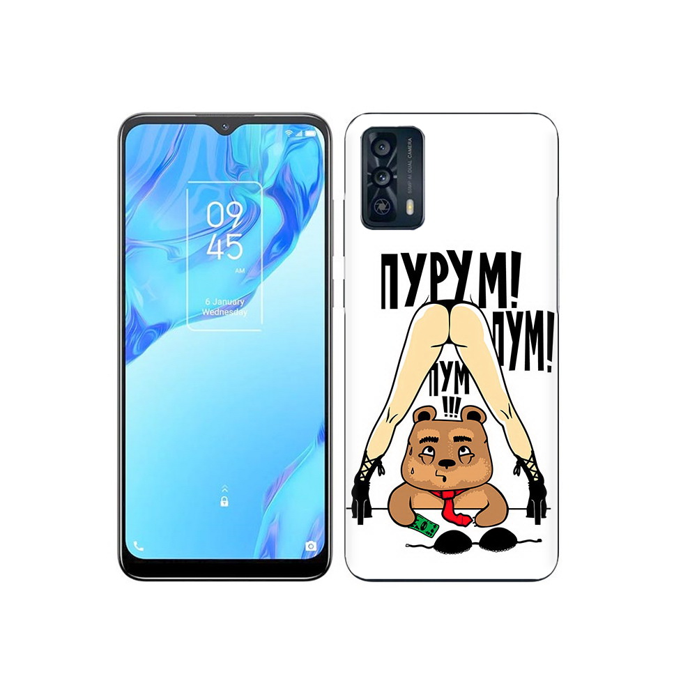 

Чехол MyPads Tocco для TCL 20B Пурум пум пум, Прозрачный, Tocco