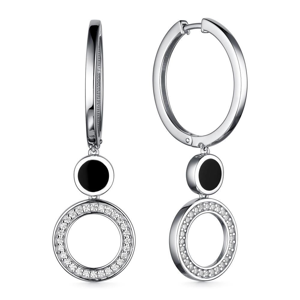 

Серьги конго из серебра с фианитом АЛЬКОР 02-2679_0ЭМ3-00, 02-2679_0ЭМ3-00