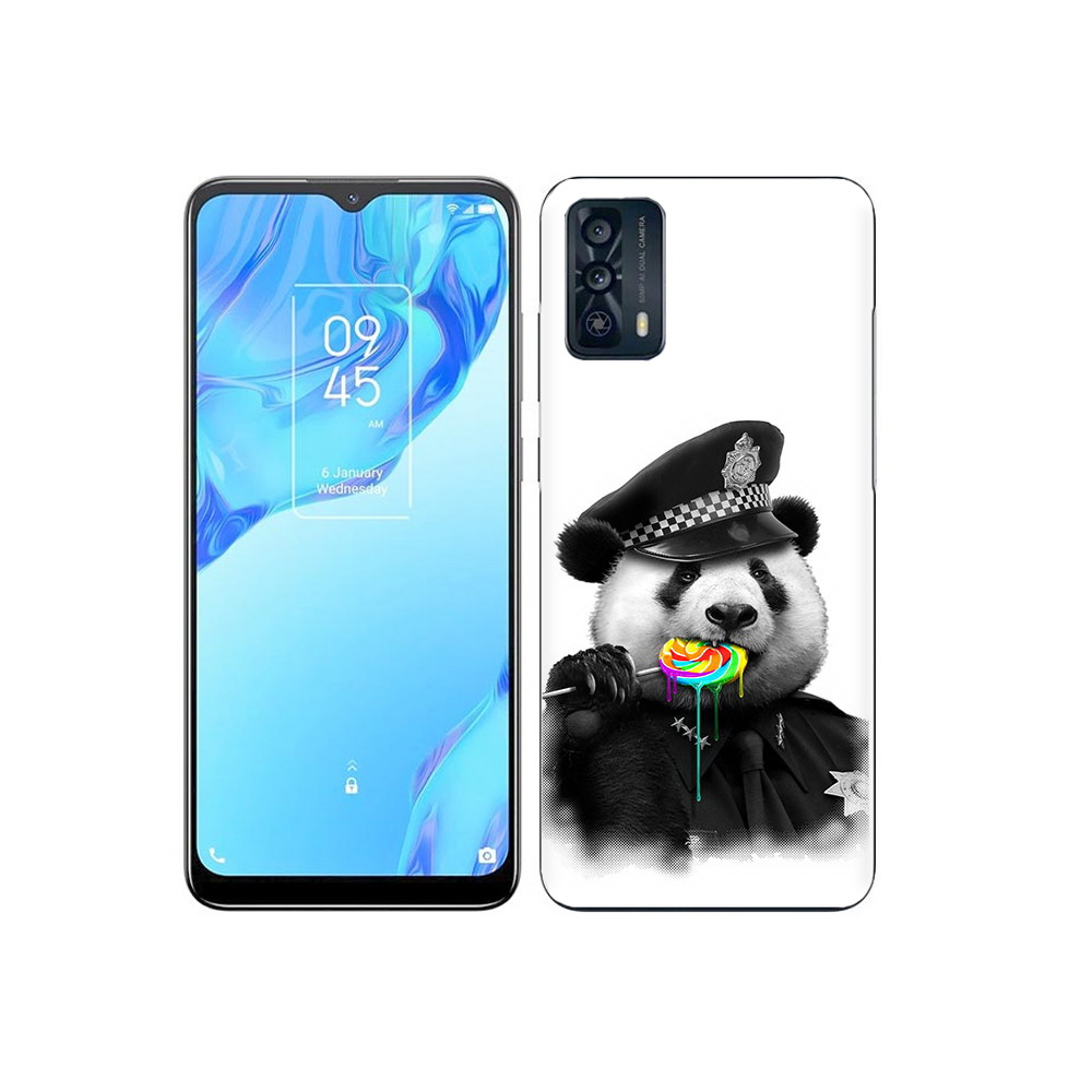 

Чехол MyPads Tocco для TCL 20B Панда полиция, Прозрачный, Tocco