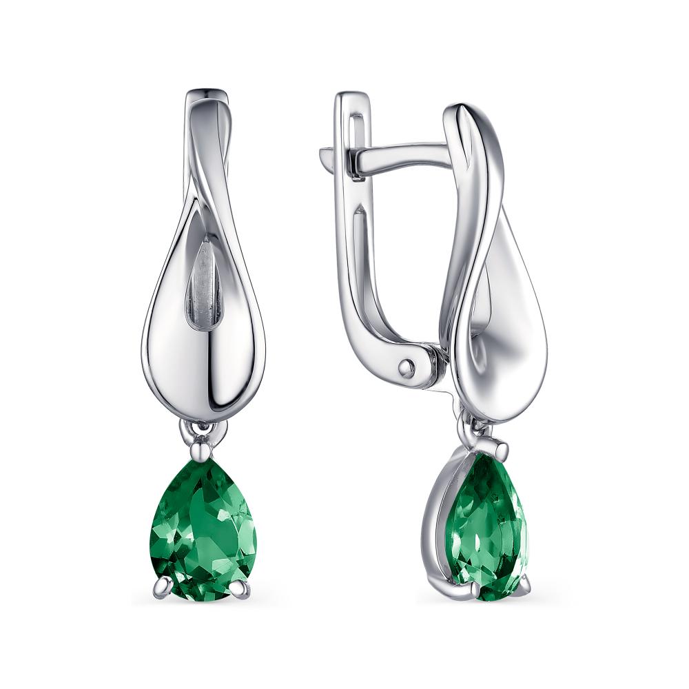 

Серьги из серебра с изумрудом АЛЬКОР 02-1689_00НИ-00, 02-1689_00НИ-00