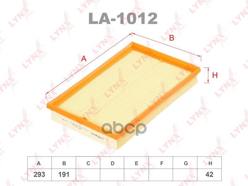 

Фильтр воздушный двигателя Lynxauto LA1012