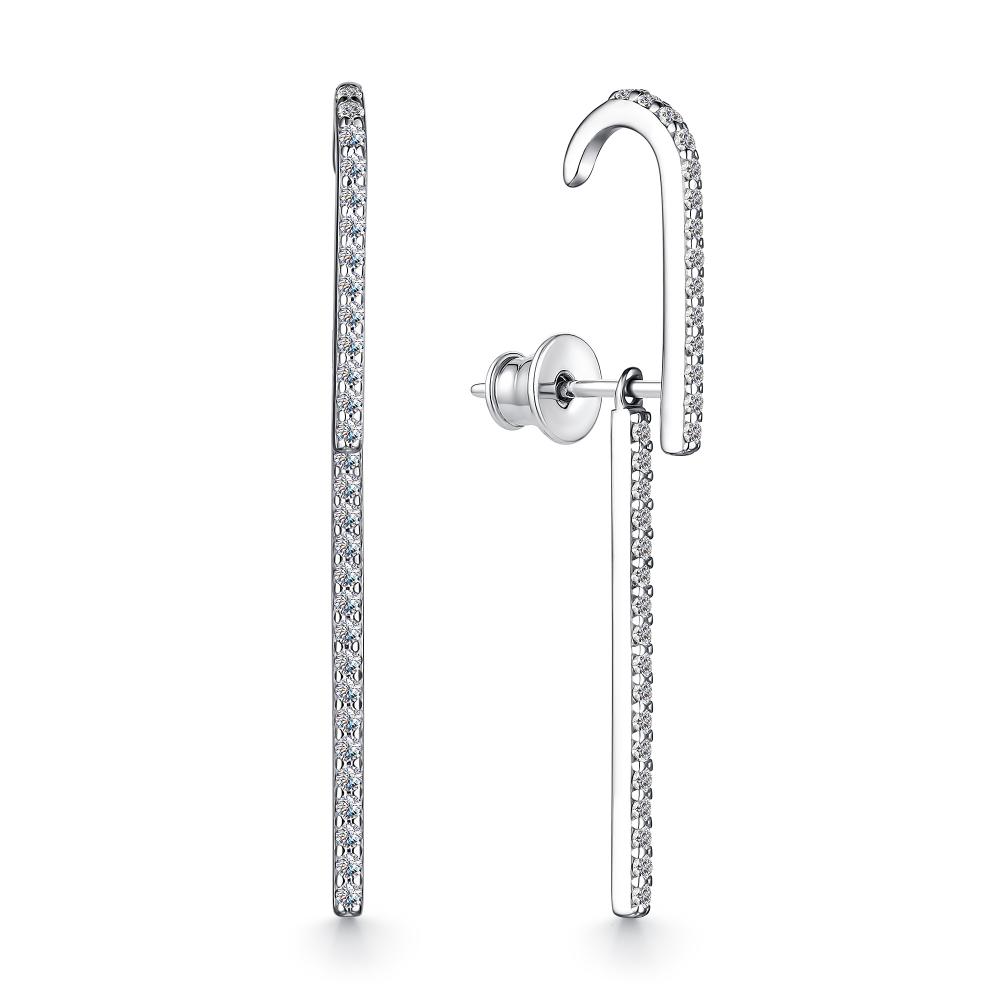 

Серьги из серебра с фианитом АЛЬКОР 02-2673_00КЦ-00, 02-2673_00КЦ-00