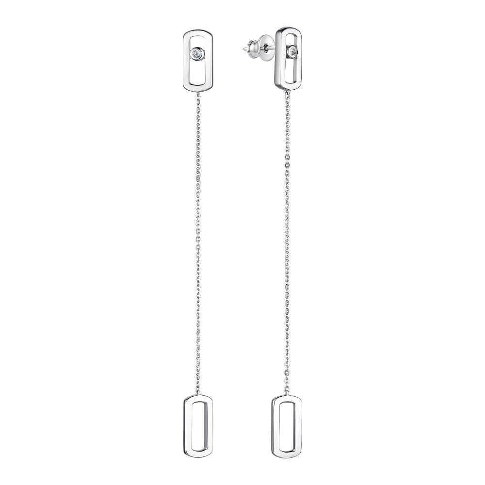 

Серьги из серебра с фианитом АЛЬКОР 02-2664_00КЦ-00, 02-2664_00КЦ-00