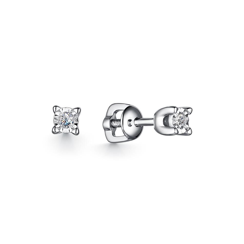 

Серьги из серебра с бриллиантом АЛЬКОР 02-2706_000Б-00, 02-2706_000Б-00