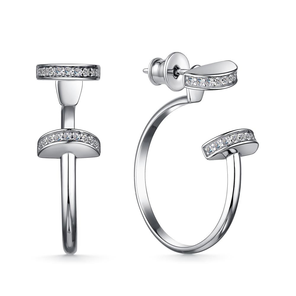 

Серьги из серебра с фианитом АЛЬКОР 02-2382_00КЦ-00, 02-2382_00КЦ-00