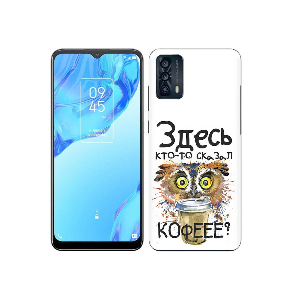

Чехол MyPads Tocco для TCL 20B Любительница кофе, Прозрачный, Tocco