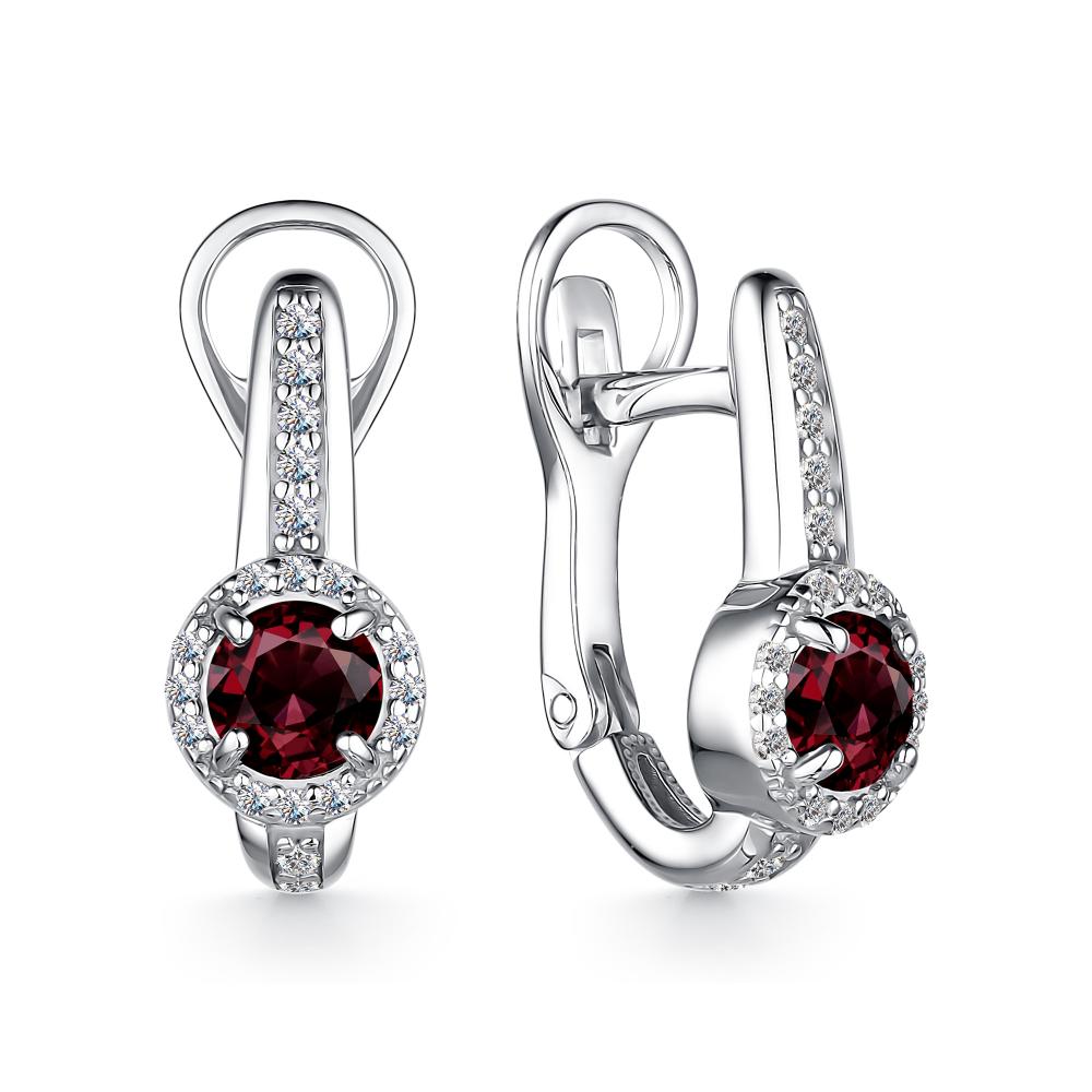 

Серьги из серебра с гранатом АЛЬКОР 02-2209_00ГР-00, 02-2209_00ГР-00
