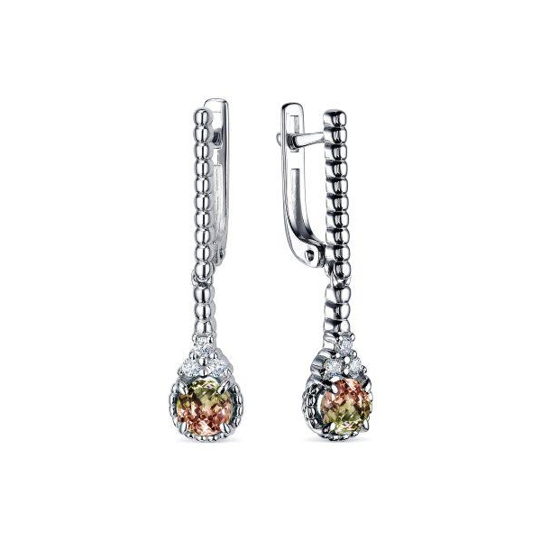 

Серьги из серебра с султанитом, фианитом АЛЬКОР 02-2097_00СТ-00, 02-2097_00СТ-00