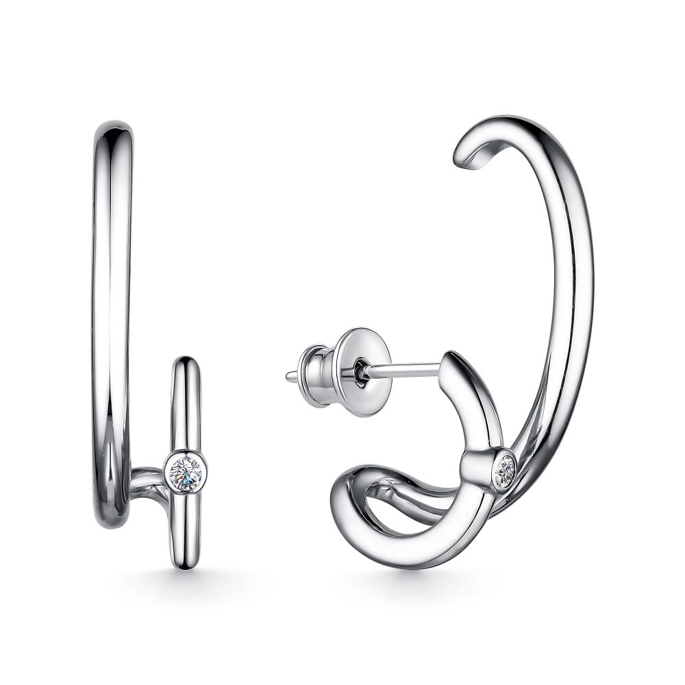 

Серьги-пусеты из серебра с swarovski АЛЬКОР 02-2688_00СВ-00, 02-2688_00СВ-00
