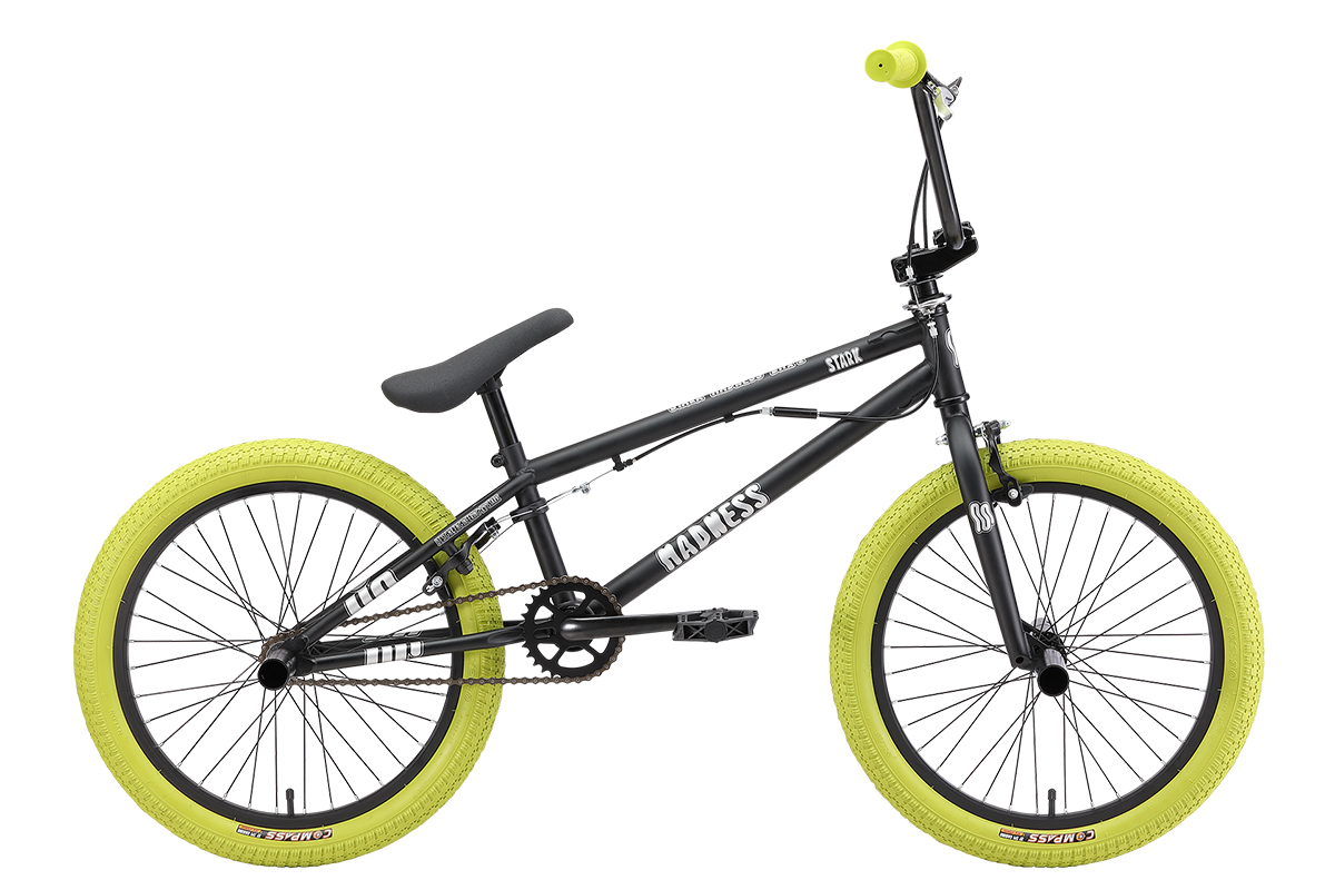 

Велосипед Stark'24 Madness BMX 2, Черный;серебристый;зеленый, Madness