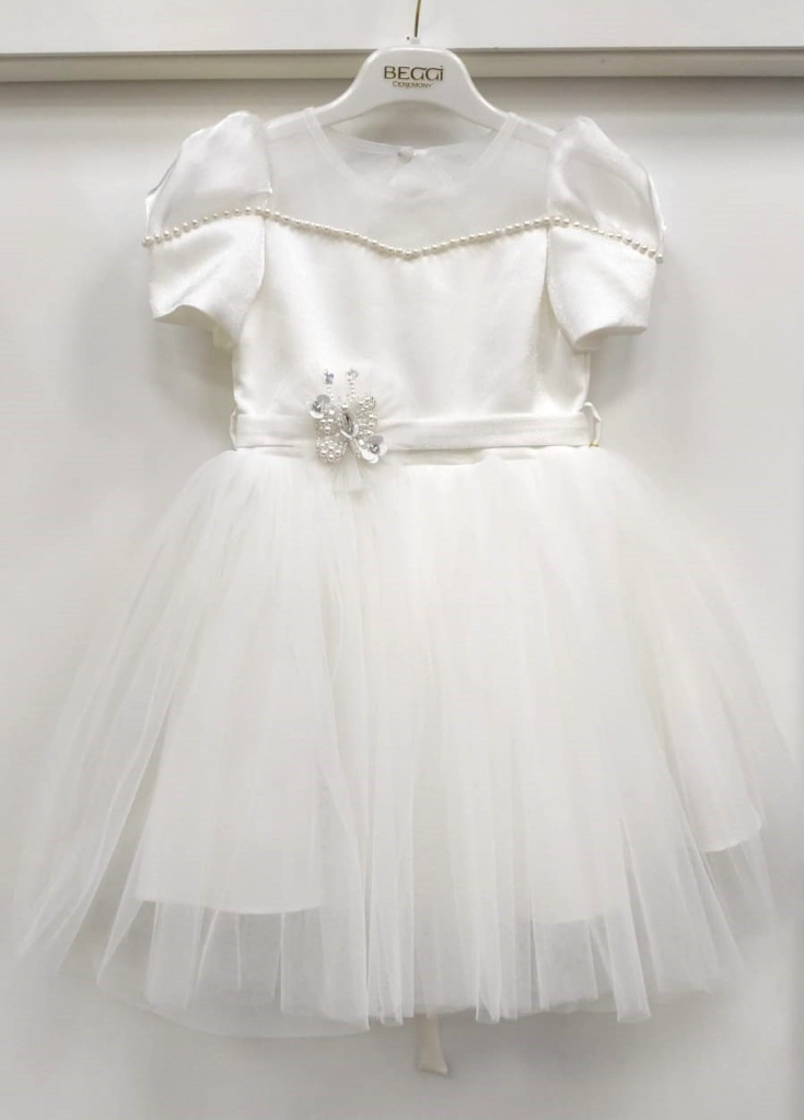 Платье детское Beggi Ceremony 75439, белый, 98