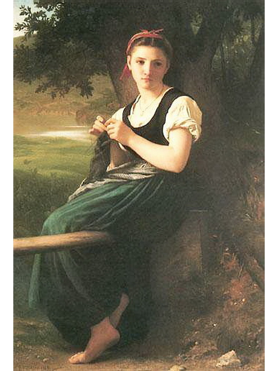

Постер DRABS A3 Бугеро Адольф Вильям La Tricoteuse The Knitting Girl