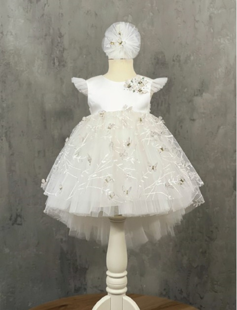 Платье детское Beggi Ceremony 75441, белый, 68