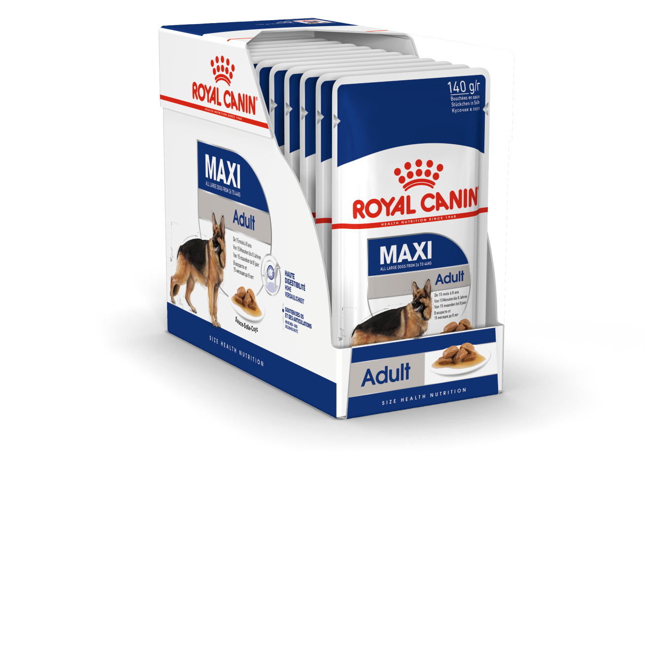 фото Влажный корм для собак royal canin maxi adult, для крупных пород, мясо, 10шт по 140г